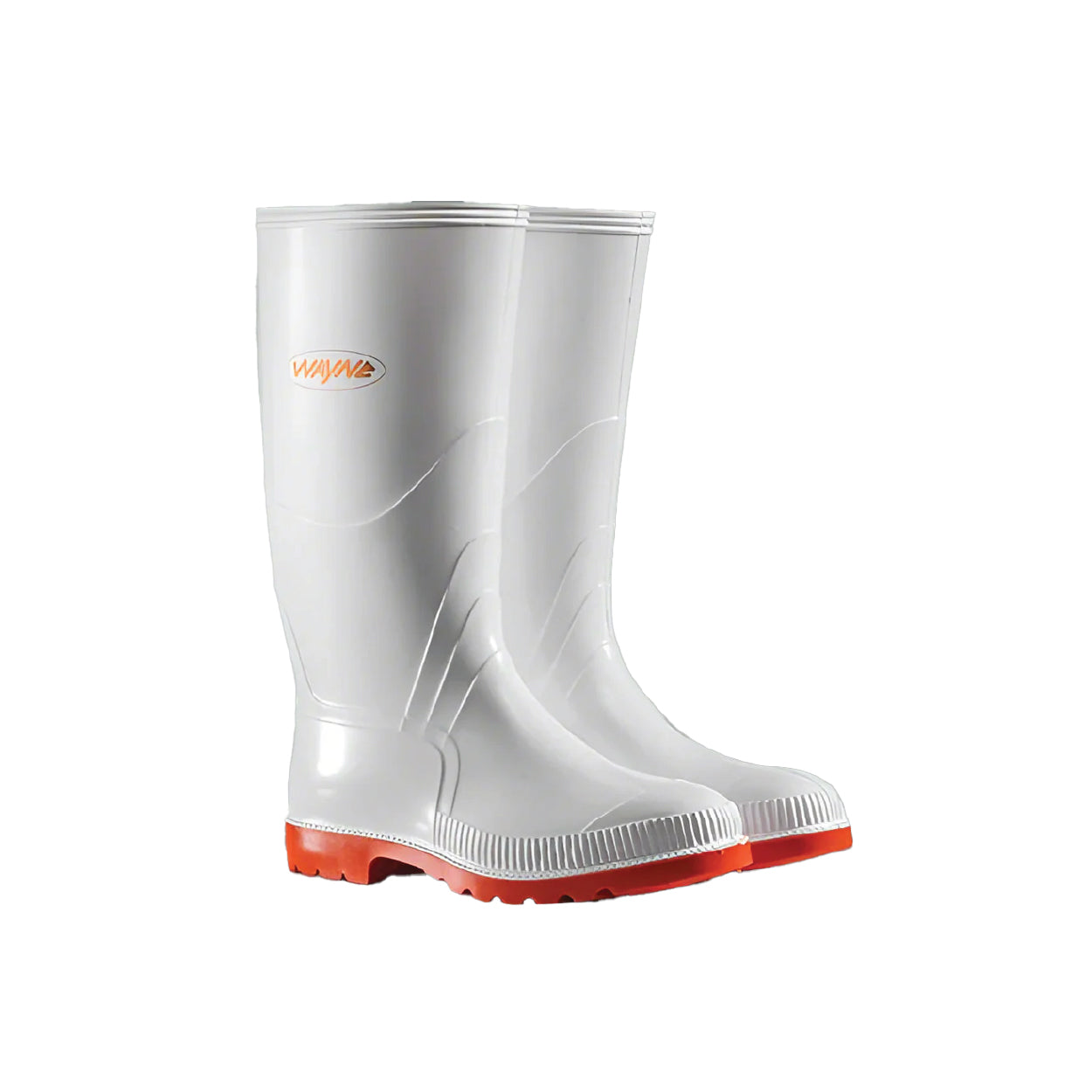 Wayne Mens Duralight Gumboot White/Red